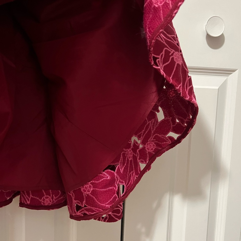 J.Crew Pink Eyelet Midi Dress w/ Flounce Hem (Size 6) - Picture 9 of 12